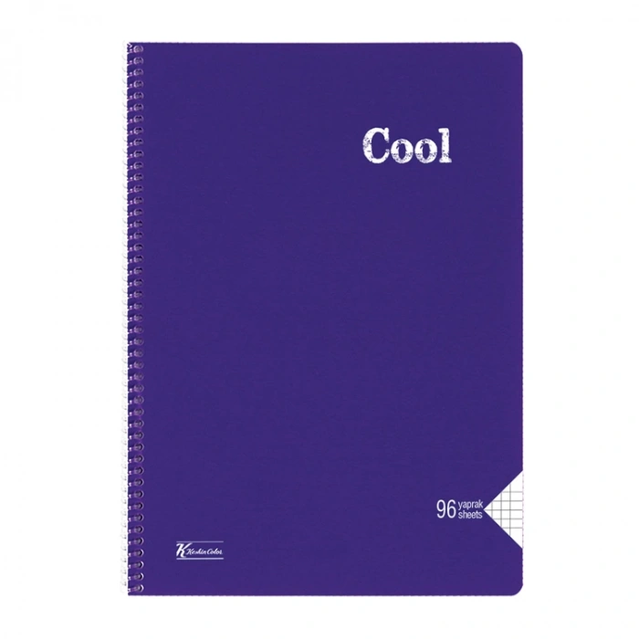 KESKİN COOL PP KAPAK SPİRALLİ DEFTER A4 96 YP. KARELİ