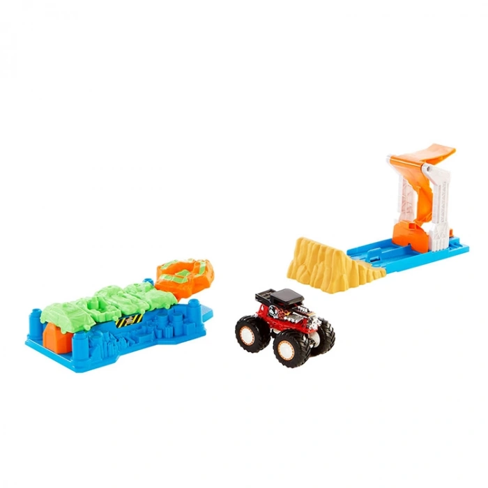 MATTEL GVK08 HOT WHEELS MONSTER TRUCKS FIRLAT VE ÇARPIŞ OYUN SETİ
