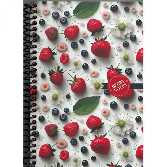 GIPTA BERRY NOTES SPİRALLİ SERT KAPAK 17x24 120YP. ÇİZGİLİ DEFTER