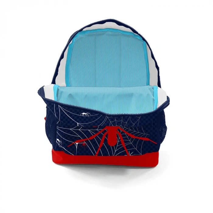 CORAL HIGH 23620 KİDS LACİVERT KIRMIZI ÖRÜMCEK DESENLİ İKİ BÖLMELİ OKUL SIRT ÇANTASI