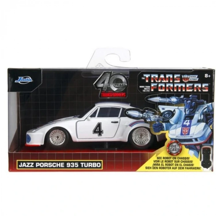 SİMBA JADA 3112010 TRANSFORMES 1:32 G1 JAZZ PORSCHE 935 TURBO DIE CAST METAL ARABA 8+