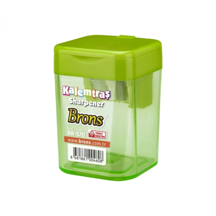 BRONS BR-570 HAZNELİ KAPAKLI ÇİFT DELİKLİ KARE KALEMTRAŞ
