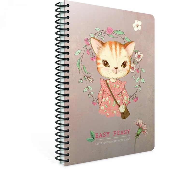 GIPTA EASY NOTES SPİRALLİ KARTON KAPAK DEFTER A4 100YP. KARELİ