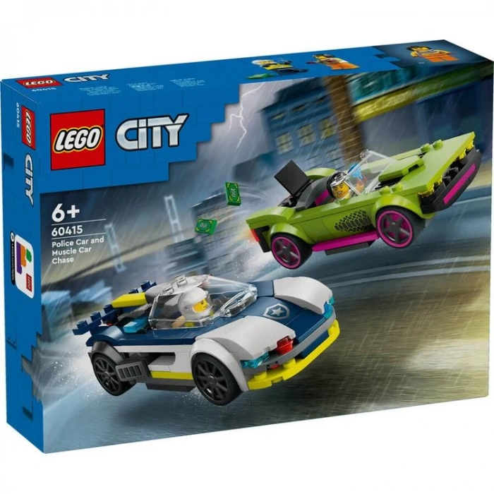 LEGO CITY 60415 POLİS ARABASI VE SPOR ARABA TAKİBİ 213 PARÇA 6+