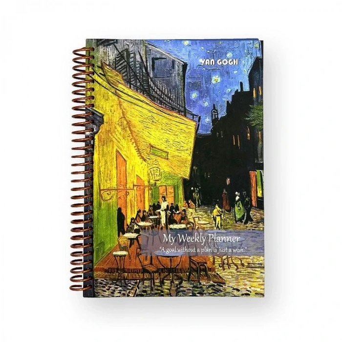 ODAK 14X20 VAN GOGH MY WEEKLY PLANNER HAFTALIK TARİHSİZ AJANDA PLAN DEFTERİ