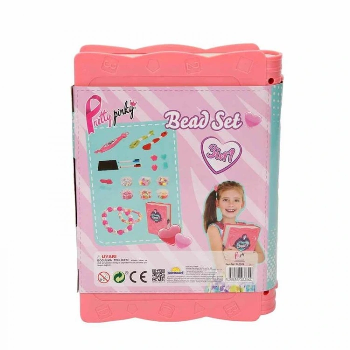 SUNMAN KL7526 PRETTY PINKY 3Ü BİR ARADA BONCUK YAPIM HOBİ SETİ 3+