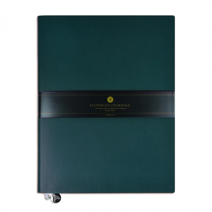VICTORIAS JOURNALS 1783 SMYTH FLEXY SOFT COVER NOTEBOOK VEGAN DERİ 19x25cm 80gr. 192 SYF ÇİZGİLİ DEFTER YEŞİL