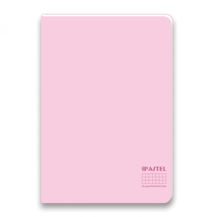 KESKİN PASTEL DİKİŞLİ PP KAPAK LIGHT DEFTER A4 60 YP. KARELİ
