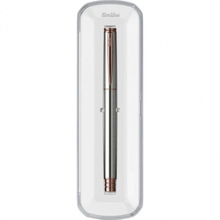 SCRIKSS 64 ROLLER KALEM KRİSTAL KUTU - BRONZ KROM