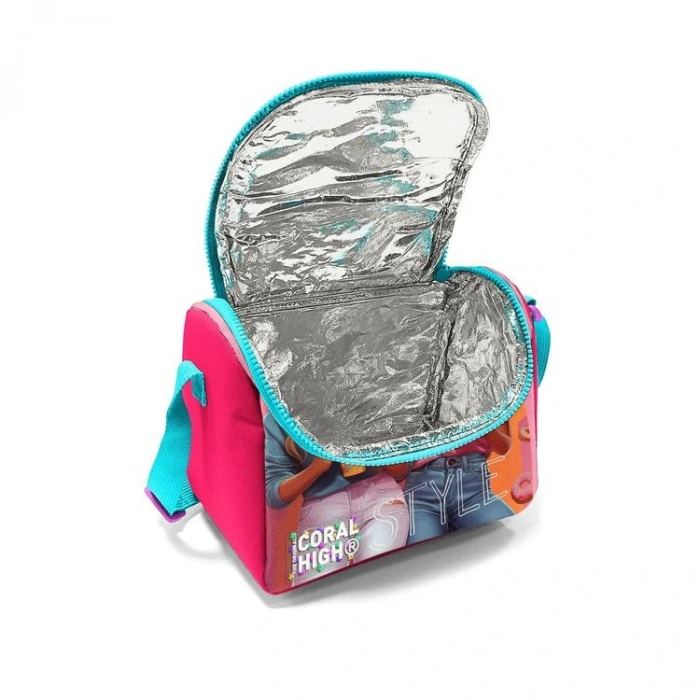 CORAL HIGH 22769 KIDS PEMBE NOEN MERCAN FASHION GIRL DESENLİ THERMO BESLENME ÇANTASI