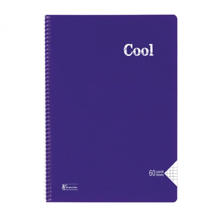 KESKİN COOL PP KAPAK SPİRALLİ DEFTER A4 40 YP. KARELİ