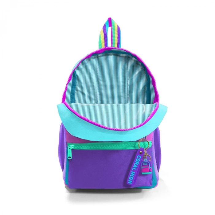 CORAL HIGH 23559 KIDS PEMBE PASTEL RENKLİ İKİ BÖLMELİ MİNİK YUVA SIRT ÇANTASI