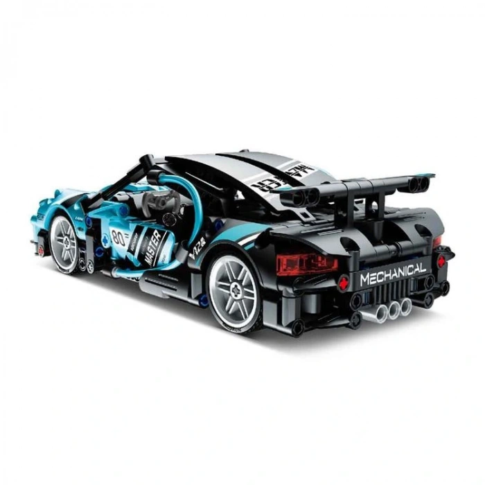 SUNMAN İM. MASTER NO.5808 ÇEK-BIRAK SÜPER ARABA MAVİ LEGO YAPIM SETİ 422 PARÇA 6+