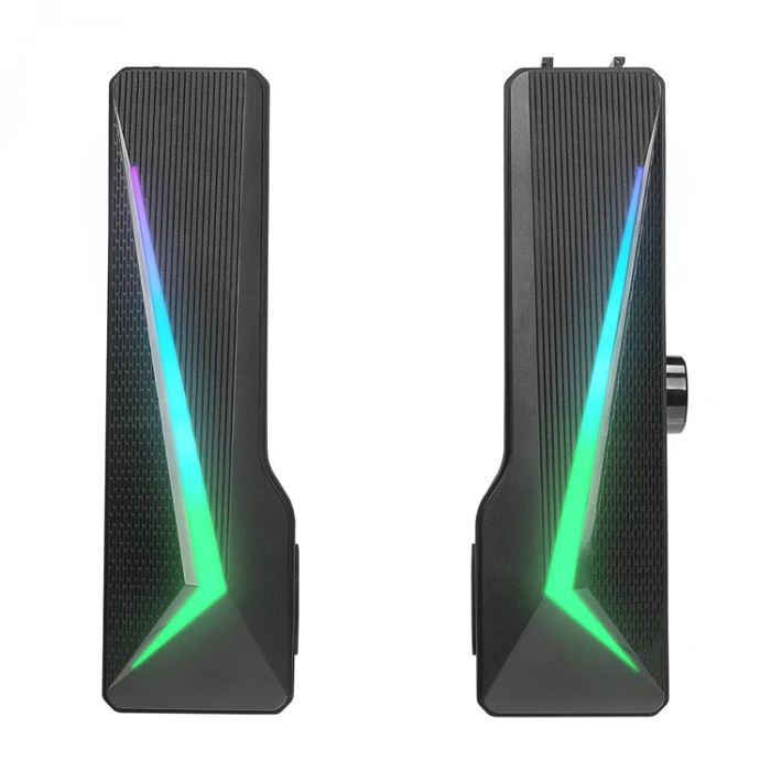 MİKADO MD-S157 2.0 5Wx2CH RGB LEDLİ SİYAH MULTİMEDİA SOUNDBAR SPEAKER