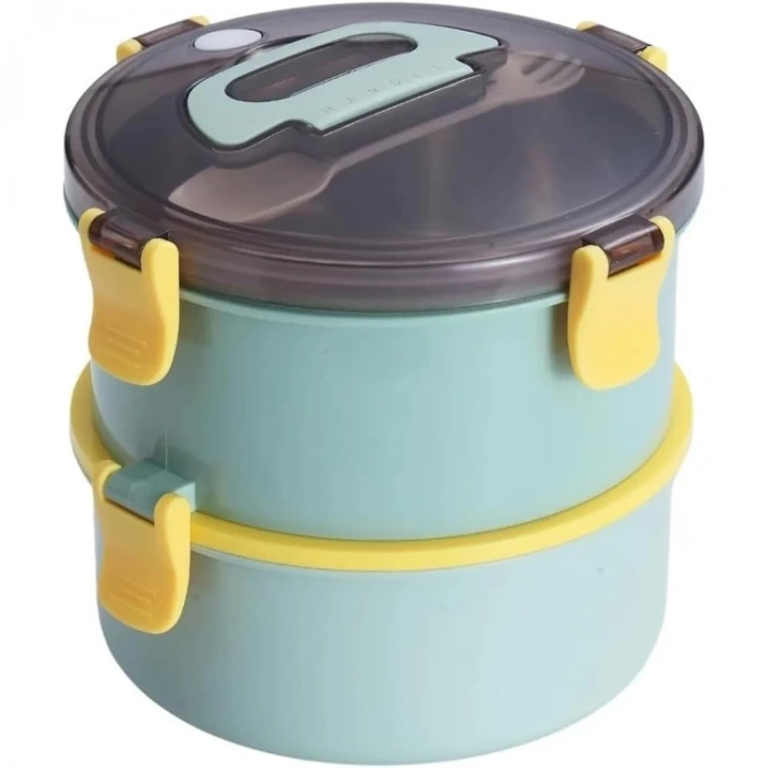 VAGONLİFE PASLANMAZ ÇELİK İKİ KATLI YEMEK KABI - LUNCH BOX  XC-397  1600 ML