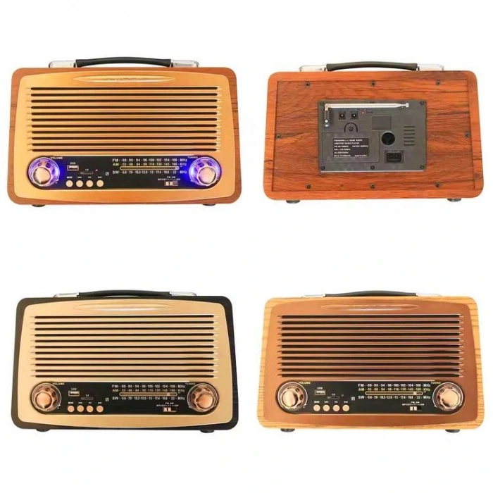 RAISENG R-3299BT AHŞAP RETRO BÜYÜK BOY BLUETOOTH BAĞLANTILI USB ŞARJLI RADYO