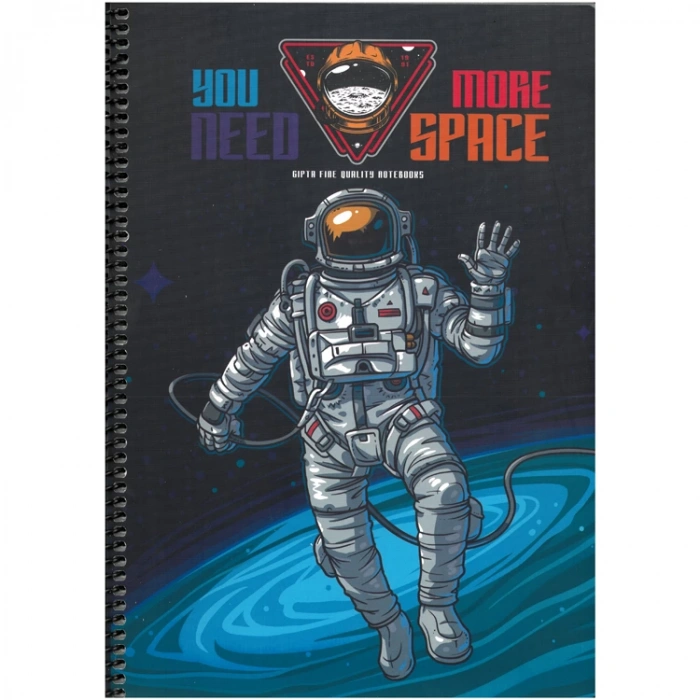 GIPTA SPACE SPİRALLİ KARTON KAPAK A4 80 YP ÇİZGİLİ DEFTER