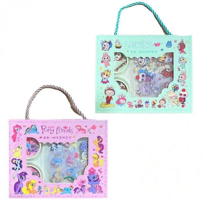 BAM YF-8848 SAPLI ÇANTALI ÇİZGİ KARAKTERLER STİCKER SETİ - TEKLİ