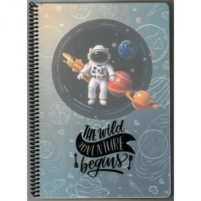 GIPTA WILDBOOK SPİRALLİ PP. KAPAK A4 80YP.ÇİZGİLİ DEFTER - 7549