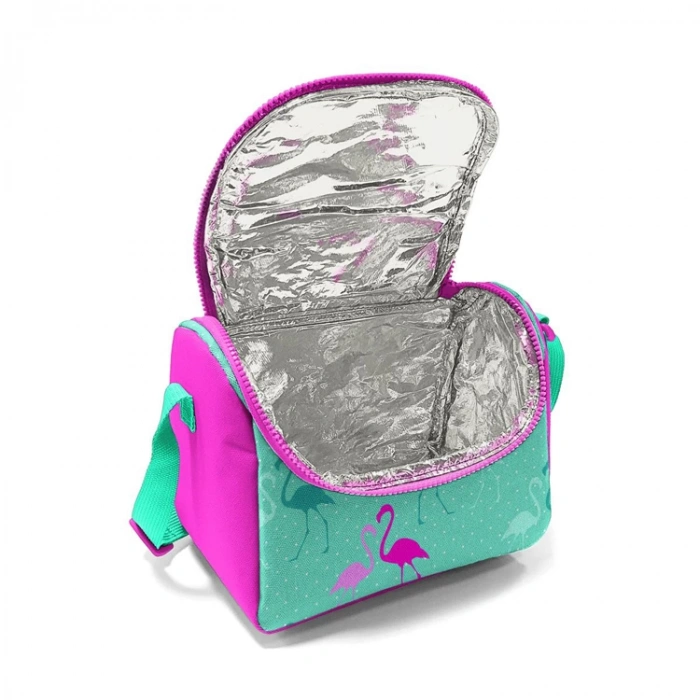 CORAL HIGH 11804 KIDS SU YEŞİLİ NEON PEMBE FLAMİNGO DESENLİ THERMO BESLENME ÇANTASI