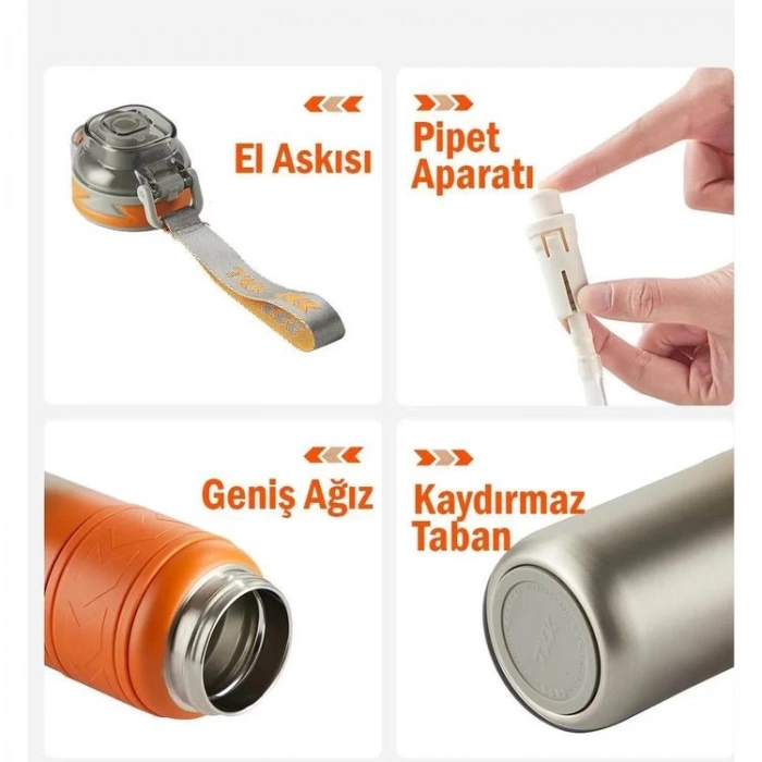 VAGONLİFE  T2022 TKK PASLANMAZ ÇELİK TERMOS 500 ML TURUNCU