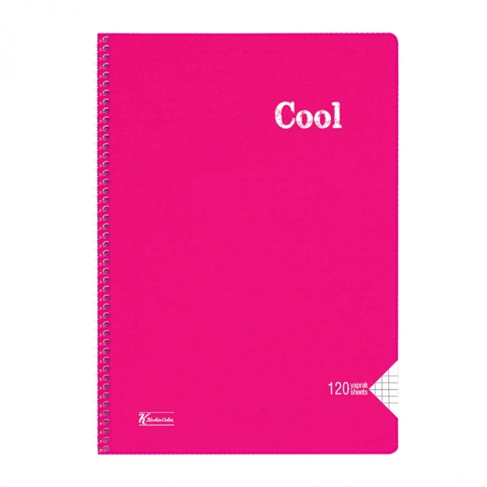 KESKİN COOL PP KAPAK SPİRALLİ DEFTER A4 120 YP. KARELİ