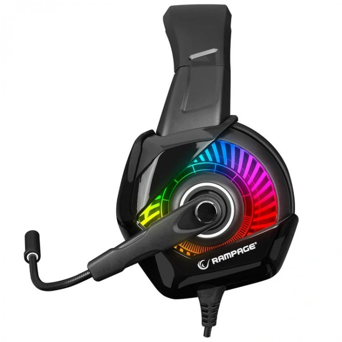 RAMPAGE RM-K66 TYPHOON USB 7.1 VERSİON RGB LEDLİ GAMING OYUNCU MİKROFONLU KULAKLIK SİYAH