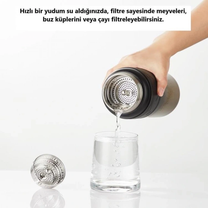 VAGONLİFE T2025 TKK PİPETLİ / PİPETSİZ KULLANIM ÇELİK TERMOS 900ML ALTIN (GOLDEN)