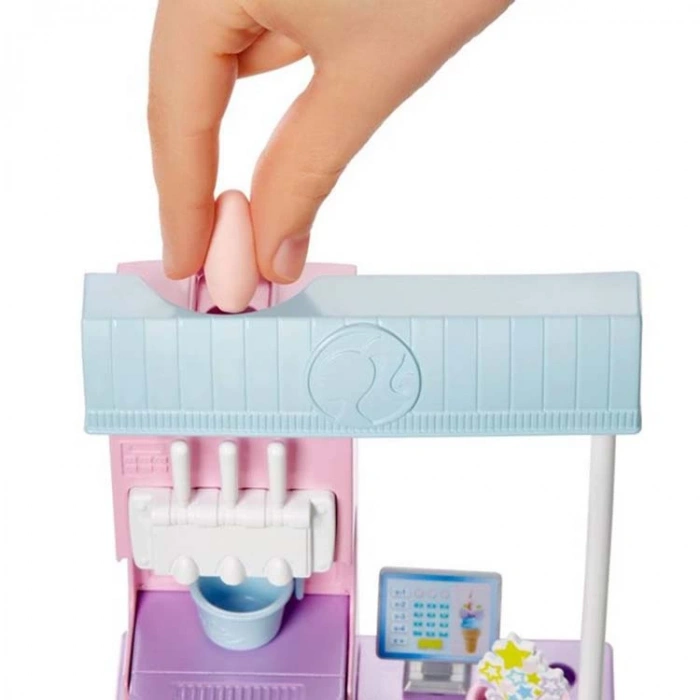 MATTEL HCN46 BARBIE DONDURMA DÜKKANI OYUN SETİ