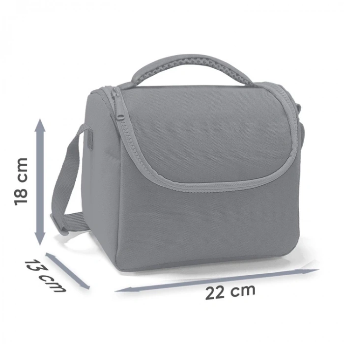 CORAL HIGH 11808 KIDS KOYU GRİ KIRMIZI UZAY DESENLİ THERMO BESLENME ÇANTASI