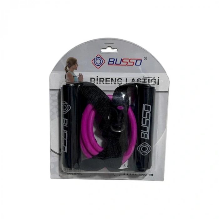 BUSSO DL10 TUTMAÇLI DİRENÇ EGZERSİZ LASTİĞİ (5X8X1200 mm) HAFİF - TEKLİ