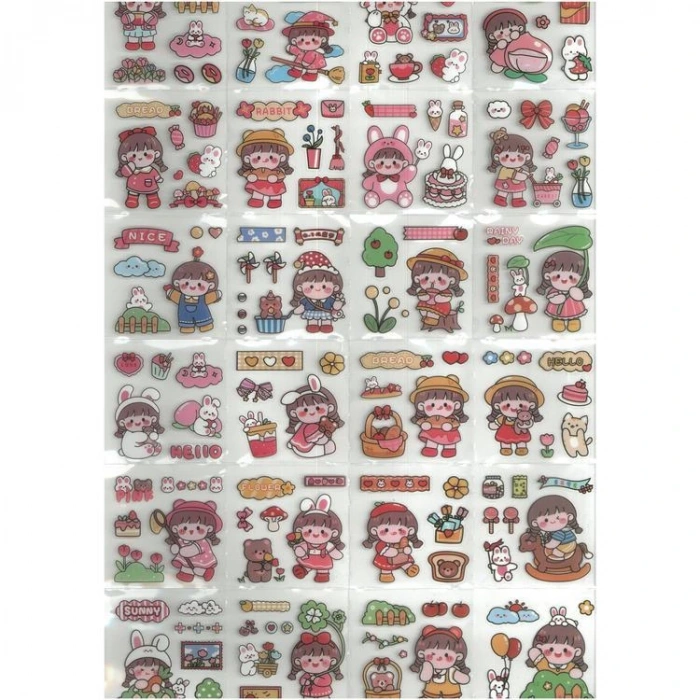 HELVACIOĞLU C1903 STİCKER KIZ ÇIKARTMALARI KUTULU 4YP. 1 SET  (TEKLİ)