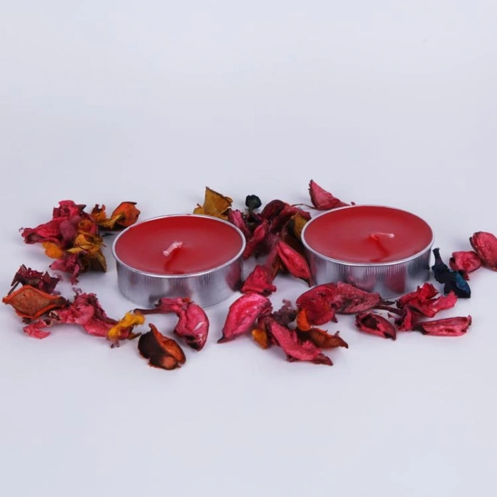 NUR MUM X-653 TEALIGHT BÜYÜK 2Lİ KURU YAPRAKLI MUM SET 6cm