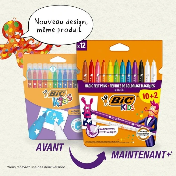 BİC KIDS MAGIC COLOUR & ERASE SİLİNEBİLİR KEÇELİ KALEM 12Lİ - 9202953