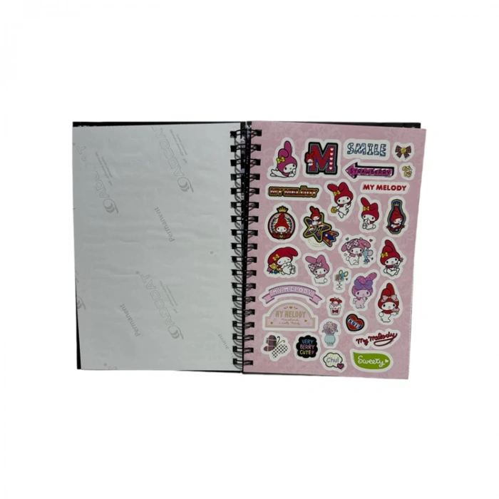 HELLO KİTTY&KUROMİ SPİRALLİ SERT KAPAK STİCKERLI PLANNER (BOOK) DEFTER