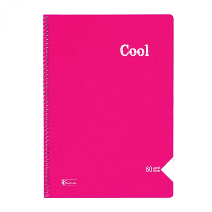 KESKİN COOL PP KAPAK SPİRALLİ DEFTER A4 60 YP. ÇİZGİSİZ