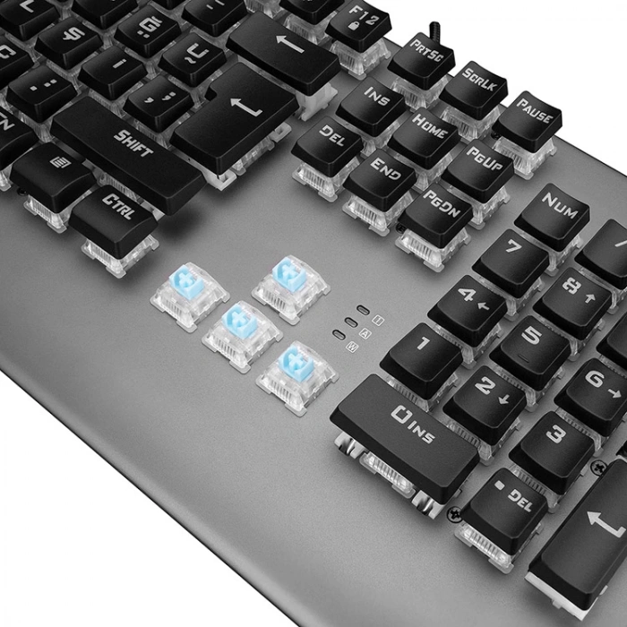 RAMPAGE KB-R211 PRIME USB RAINBOW AYDINLATMALI  KRİSTAL BLUE SWITCH MEKANİK GAMING OYUNCU KLAVYESİ KABLOLU