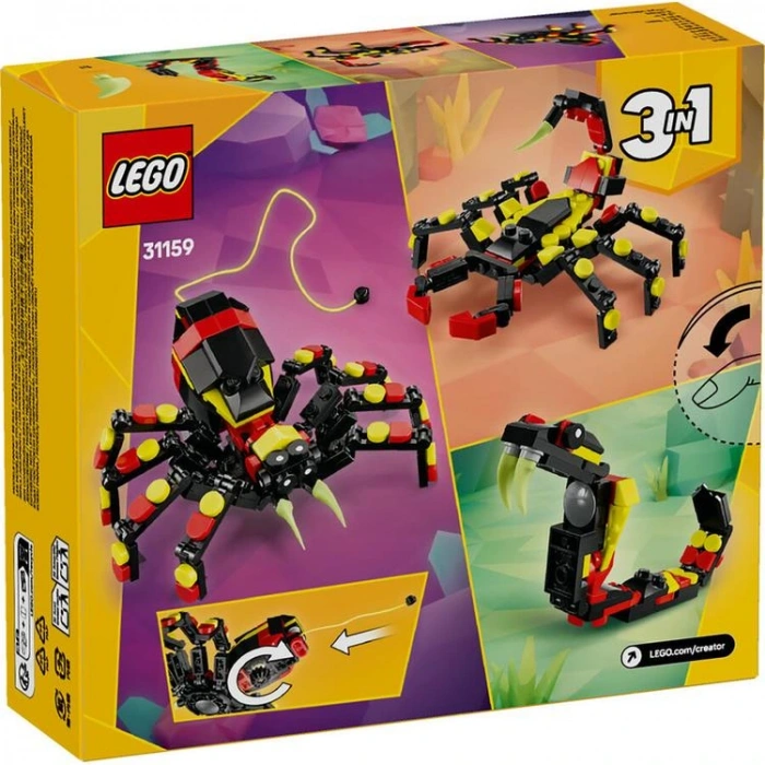LEGO CREATOR 31159 VAHŞİ HAYVANLAR : 3 IN 1 ŞAŞIRTICI ÖRÜMCEK 153 PARÇA 7+