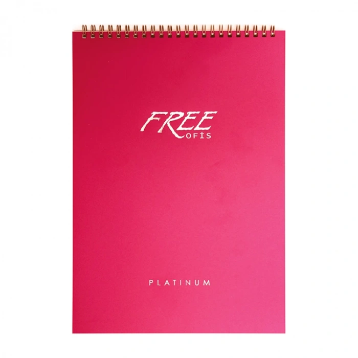KESKİN FREE PLATİNUM PP KAPAK SPİRALLİ BLOKNOT A4 80 YP. ÇİZGİLİ