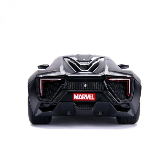 SİMBA JADA 3225004 MARVEL AVENGERS 1:24 BLACK PANTER&LYKAN HYPERSPORT METAL ARABA VE  FİGÜR 8+