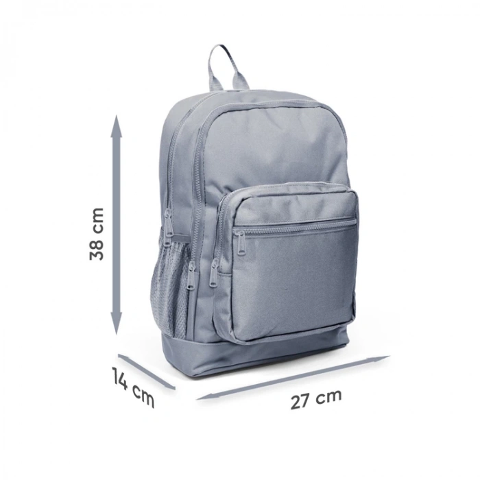 CORAL HIGH 23764 KIDS GRİ NEFTİ ANİME MOTORSİKLET DESENLİ DÖRT BÖLMELİ SIRT ÇANTASI