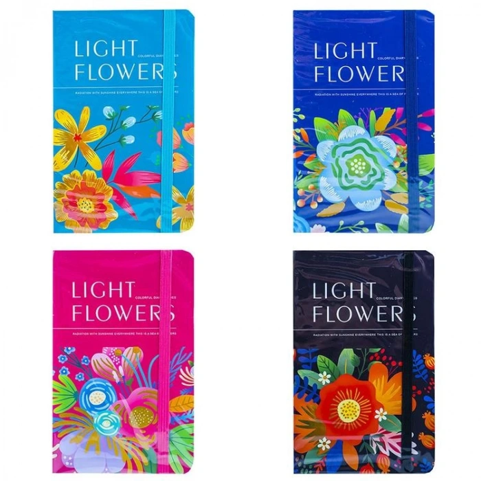 MİKRO A6-07 LIGHT FLOWERS DESENLİ A6 NOT DEFTERİ ÇİZGİLİ 80YP