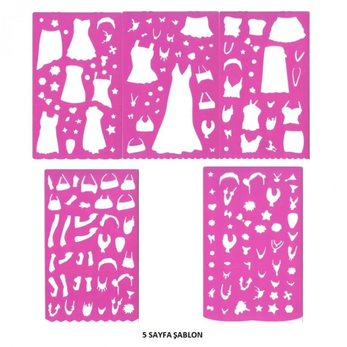 GIPTA STYLE ON K9007 STICKERLI  MODA TASARIM DEFTERİ 14X24 SKETCH BOOK