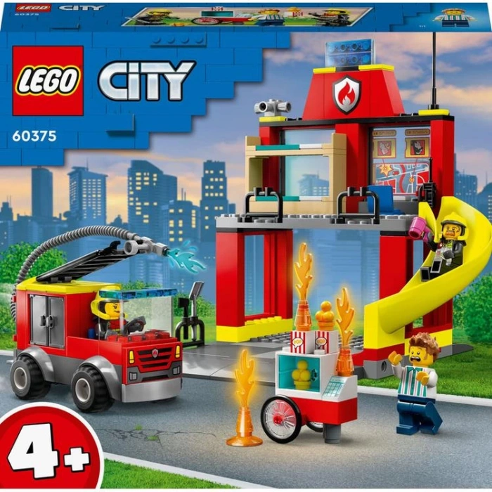 LEGO CITY 60375 İTFAİYE SERVİSİ VE İTRAİYE KAMYONU 153 PARÇA 4+