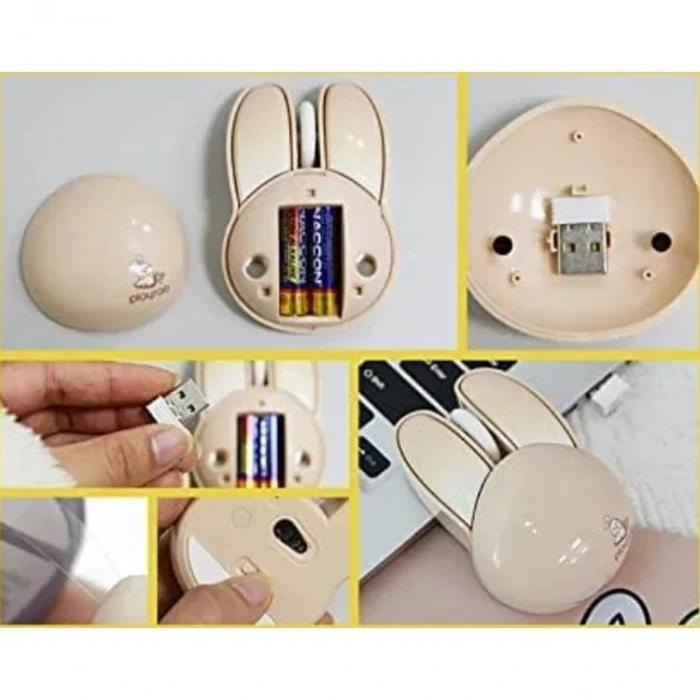 FANIX MOU-6003-K PLAYROB M6 PİLLİ KABLOSUZ MOUSE KREM TAVŞAN