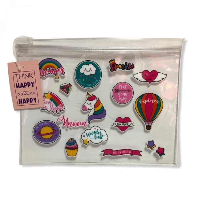 KAHRAMAN KİWOO DESİNG 20,5X16 cm ŞEFFAF FERMUARLI EL ÇANTASI  KW-0015