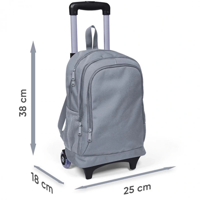 CORAL HIGH 23136 KİDS ÇİVİT KIRMIZI UZAY DESENLİ ÜÇ BÖLMELİ IŞIKLI TEKERLEKLİ ÇEKÇEKLİ OKUL SIRT ÇANTASI