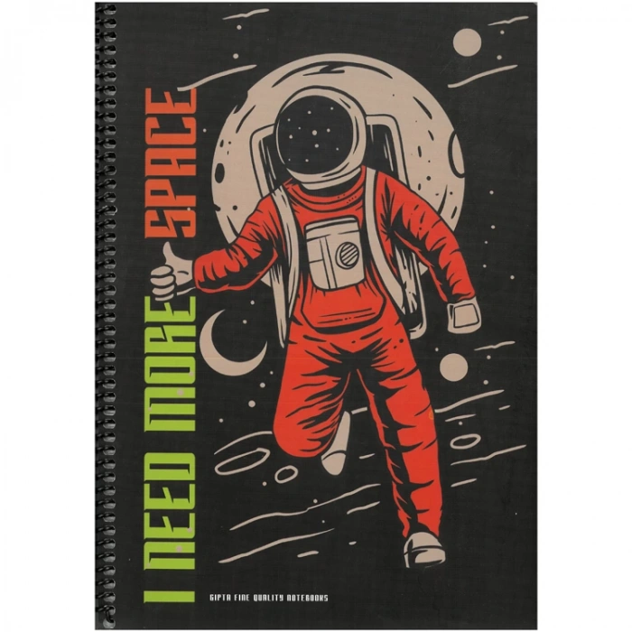GIPTA SPACE SPİRALLİ KARTON KAPAK A4 80 YP ÇİZGİLİ DEFTER