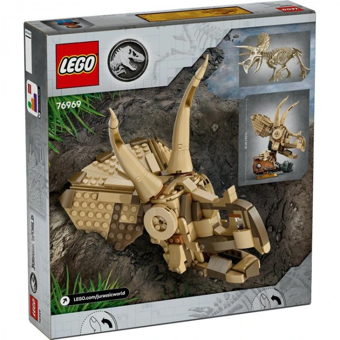 LEGO 76969 JURASSIC WORLD DİNOSAUR FOSSİLS : TRİCERATOPS SKULL 468 PARÇA 9+