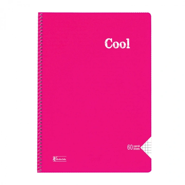KESKİN COOL PP KAPAK SPİRALLİ DEFTER A4 40 YP. KARELİ